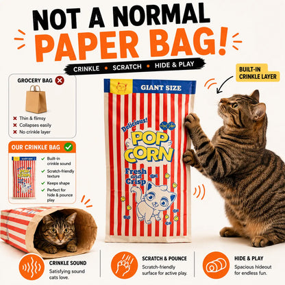 Interactive Crinkle Hideaway Tunnel for Small Pets