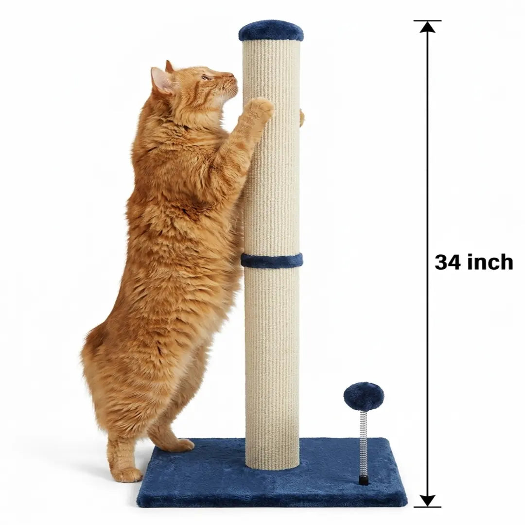 ThePurrPaw Tall Scratching Post for Active Indoor Cats