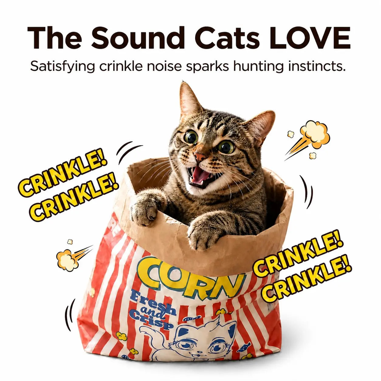 Interactive Crinkle Hideaway Tunnel for Small Pets