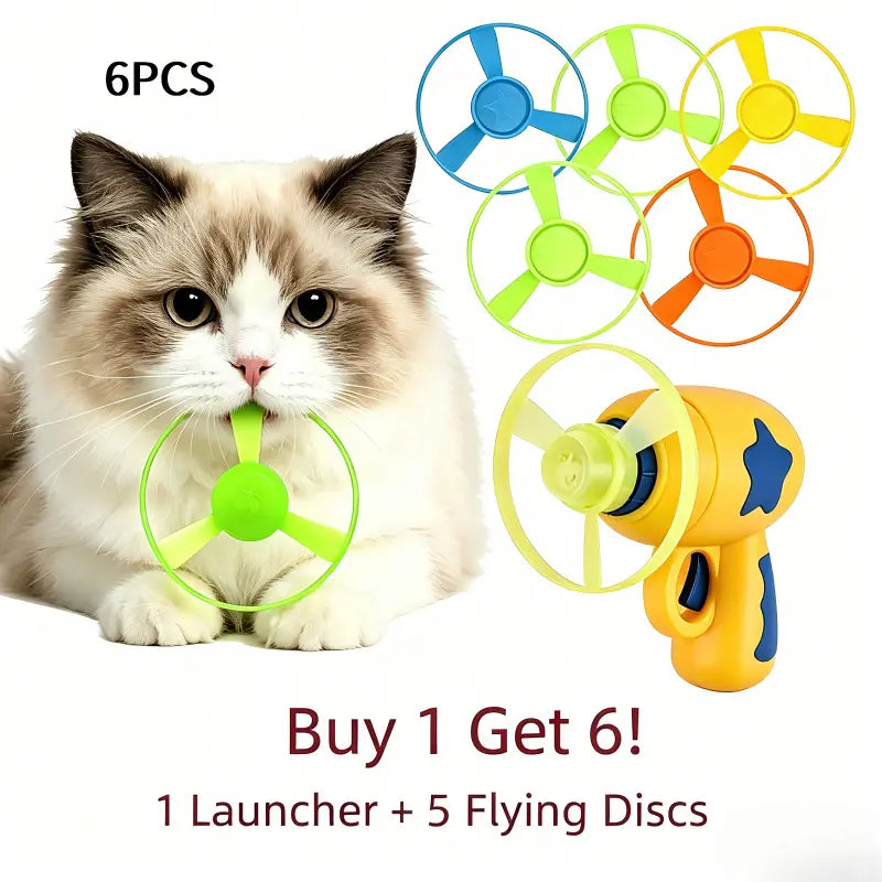 6-Piece Interactive Kitten Toy Set with Launcher