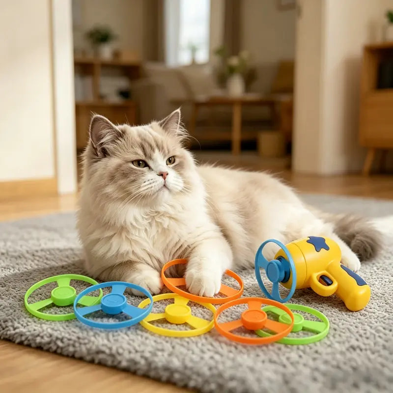 6-Piece Interactive Kitten Toy Set with Launcher