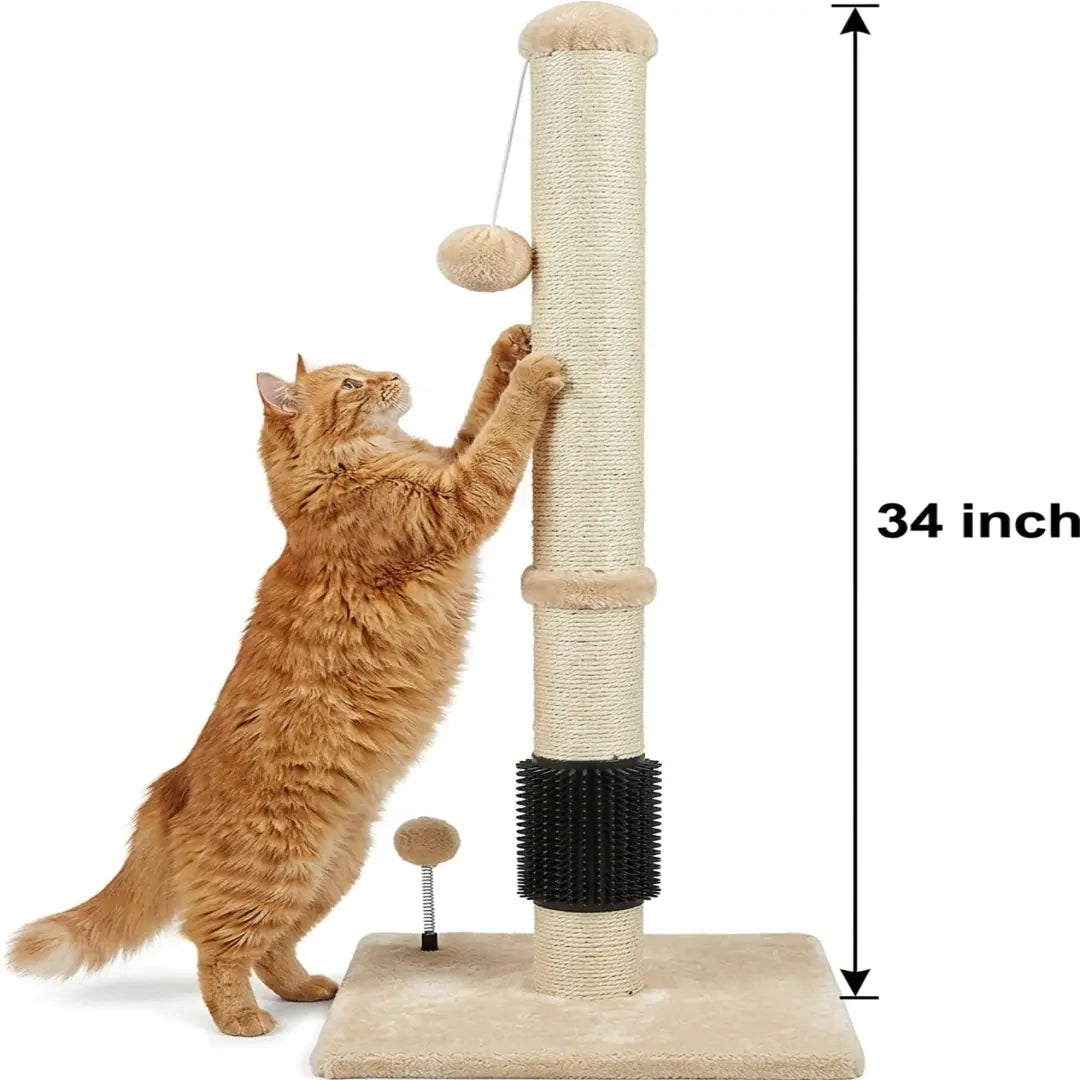 ThePurrPaw Tall Scratching Post for Active Indoor Cats
