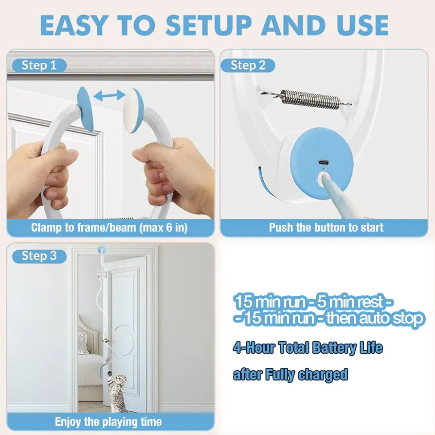 mart Hanging Electric Cat Toy for Indoor Cats