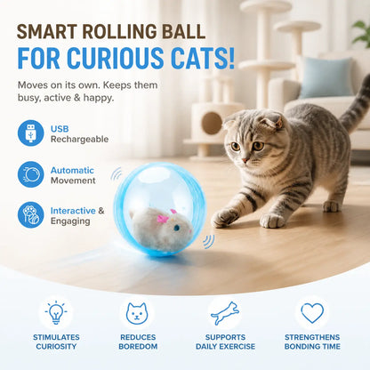 SmartRoll Interactive Cat Toy Ball