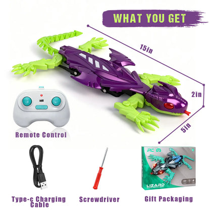 Wall Climbing Gecko Lizard Robot Toy - Rechargeable Remote Control RC Crawler for Boys & Girls Ages 6 & up | Perfect Easter Gifts, Christmas Gifts & Stocking Stuffers