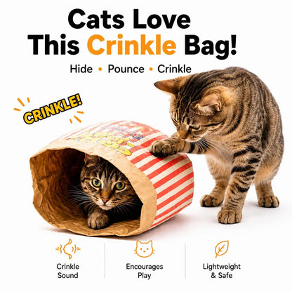Interactive Crinkle Hideaway Tunnel for Small Pets