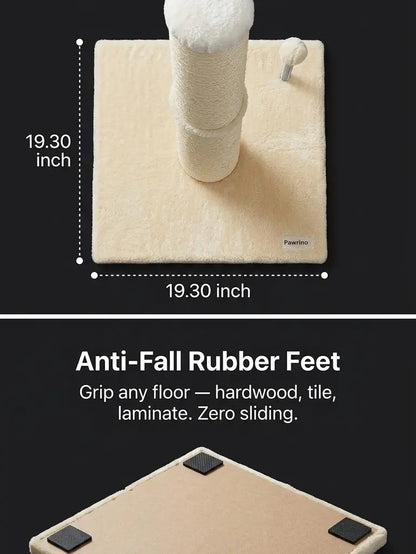ThePurrPaw Tall Scratching Post for Active Indoor Cats
