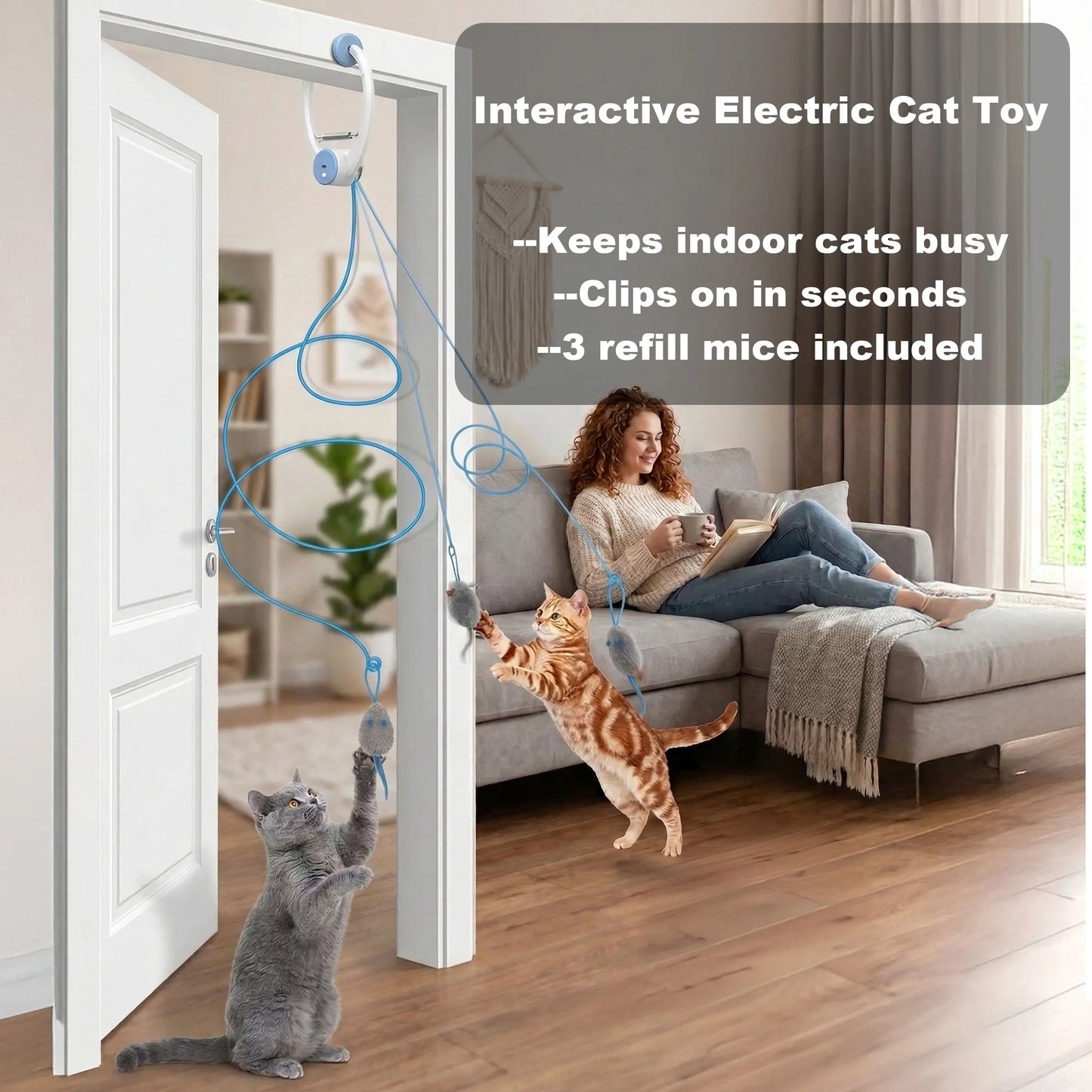 mart Hanging Electric Cat Toy for Indoor Cats